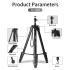 Jmary KP-2208 Multi-Functional Aluminum Tripod for Cameras & Mobile Phone - Black